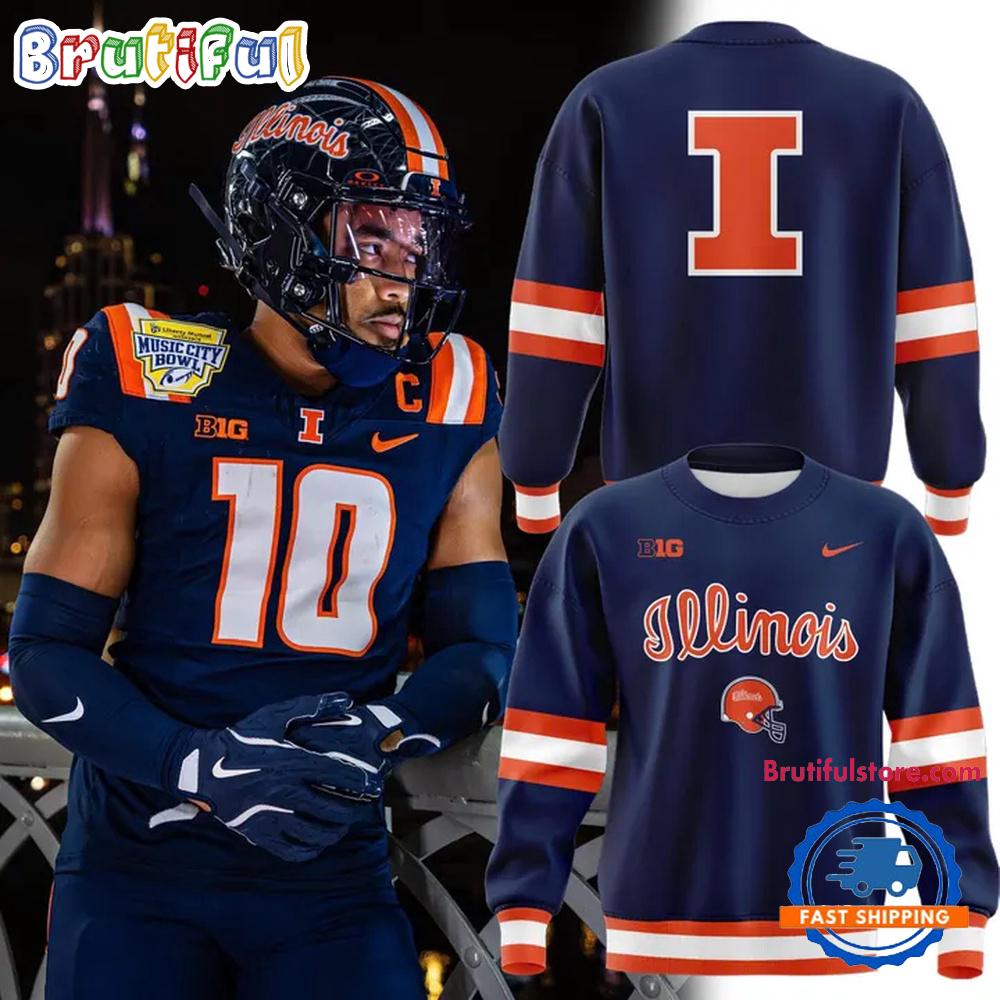 Illinois Fighting Illini Football Music City Bowl Uniform Sweatshirt