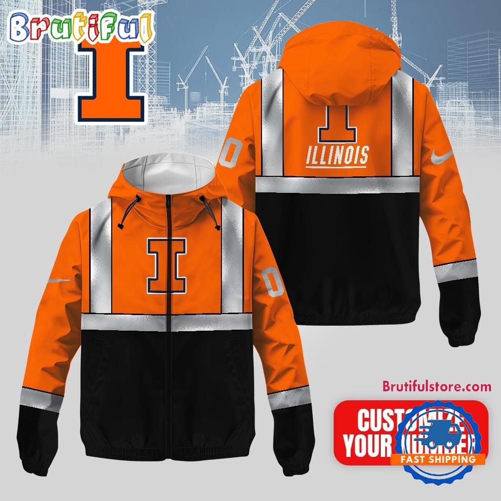 Illinois Fighting Illini NCAA Safety Windbreaker Jacket