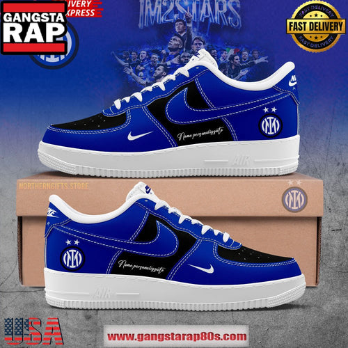 IM2STARS Inter Milan Custom Name Air Force 1 Running Sneakers Shoes