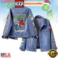In A World Full Of Grinches Be A Snoopy Christmas 2025 Denim Jacket