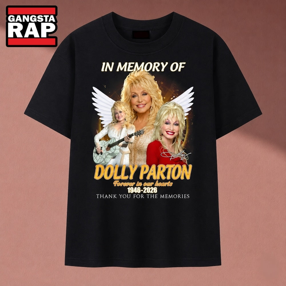 In Memory Of Dolly Parton Wings Guitar 1946 2026 Tribute T Shirt, Music 2D Shirt