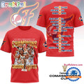 Indiana Fever 2025 Commissioner’s Cup Champions Red Unisex 3D Shirt