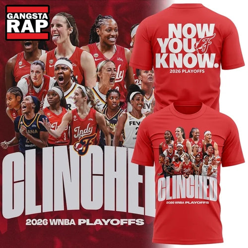 Indiana Fever 2026 WNBA PLAYOFFS Now You Know Red 3D Shirt Hoodie T-Shirt