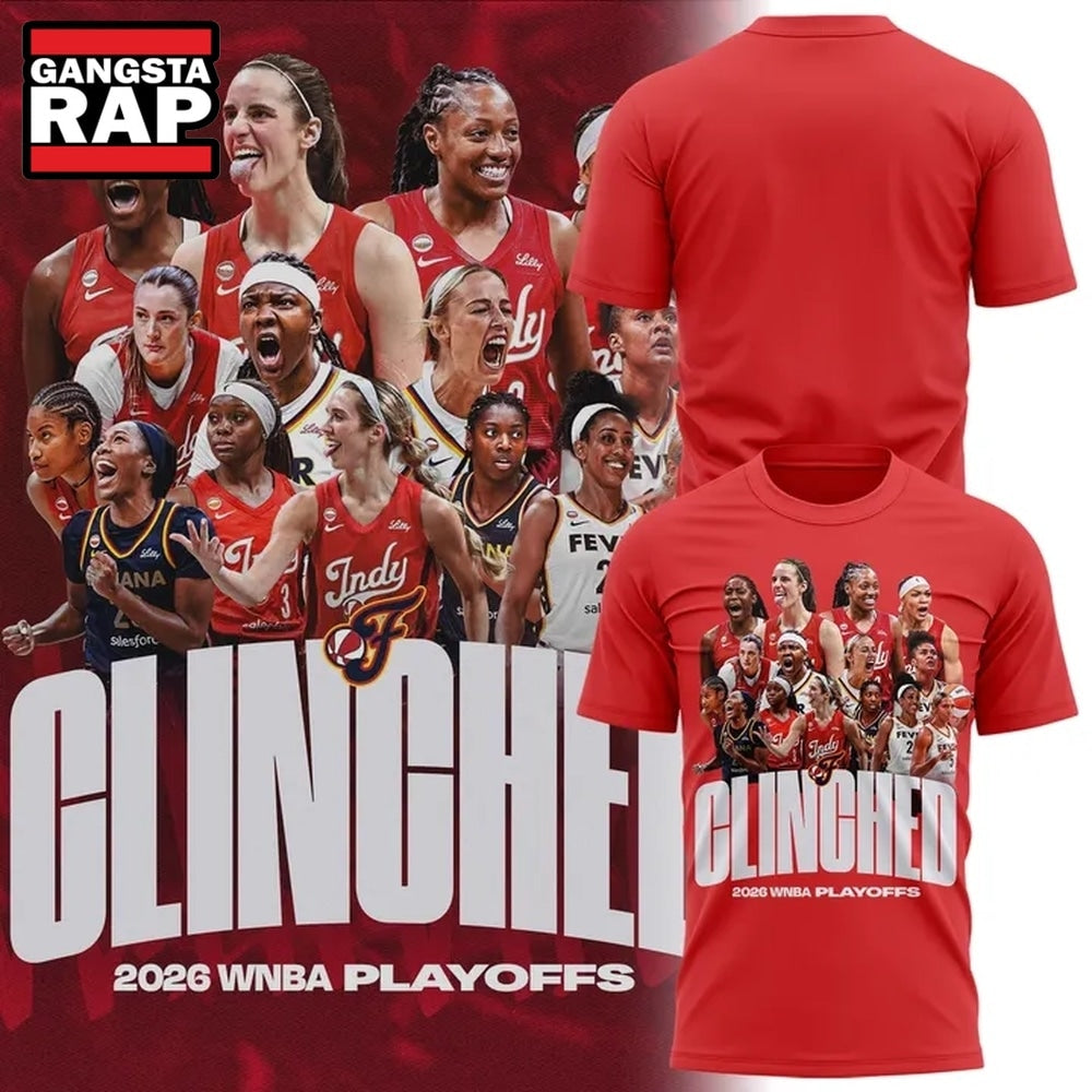 Indiana Fever 2026 WNBA PLAYOFFS Red Hoodie T-Shirt
