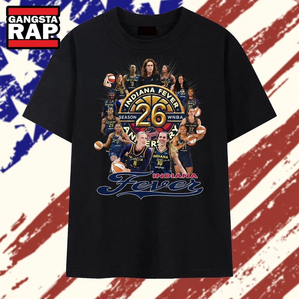 Indiana Fever 26th WNBA Season Team Roster Graphic T Shirt