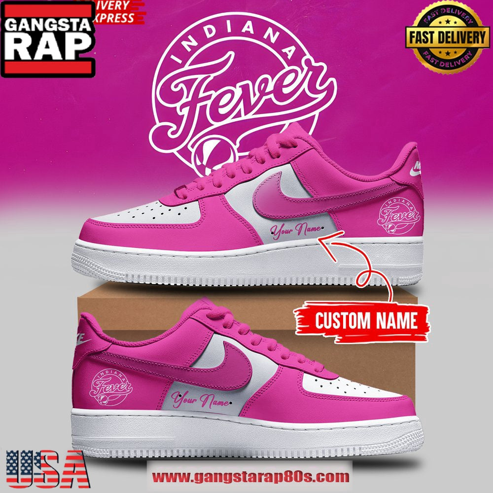 Indiana Fever Pink Sport Air Force 1 Sneakers Shoes