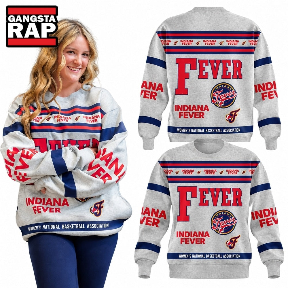 Indiana Fever WNBA Basketball All Over Print Sweatshirt