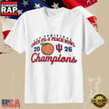 Indiana Football 2026 Chick-fil-A Peach Bowl Champions T-Shirt