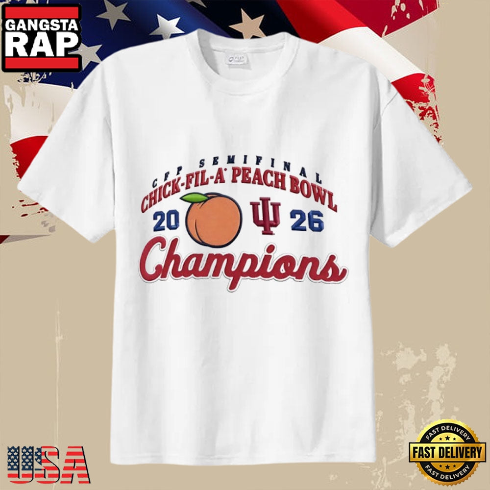 Indiana Football 2026 Chick-fil-A Peach Bowl Champions T-Shirt