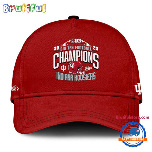 Indiana Hoosiers 2025 Big Ten Football Conference Champions Limited Edition Hoodie Cap