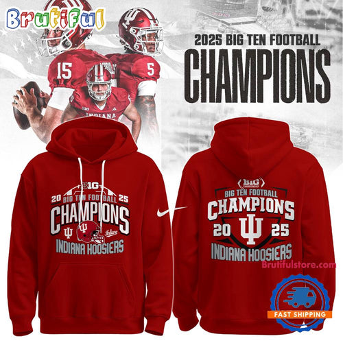 Indiana Hoosiers 2025 Big Ten Football Conference Champions Limited Edition Hoodie Shirt