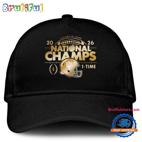 Indiana Hoosiers 2025-2026 CFP National Champions Special New Black Cap