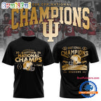 Indiana Hoosiers 2025-2026 CFP National Champions Special New Black Hoodie T-Shirt