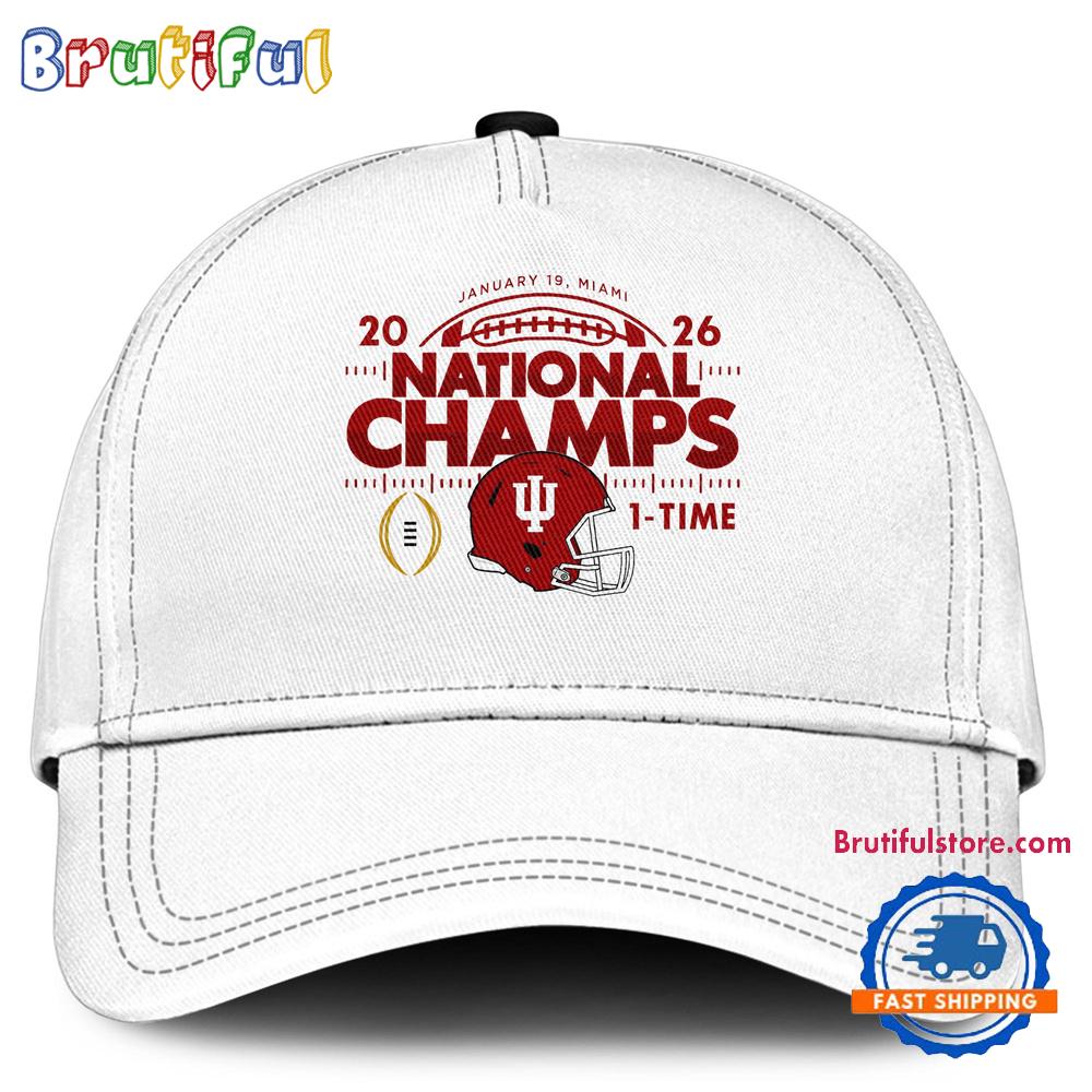 Indiana Hoosiers 2025-2026 CFP National Champions Special New White Cap