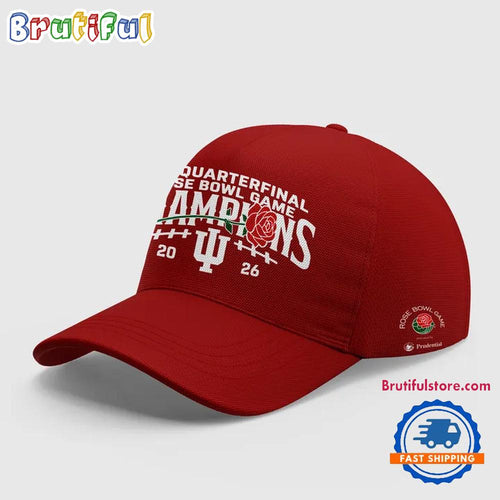Indiana Hoosiers 2026 CFP Quaterfinal Rose Bowl Game Champions Classic Cap
