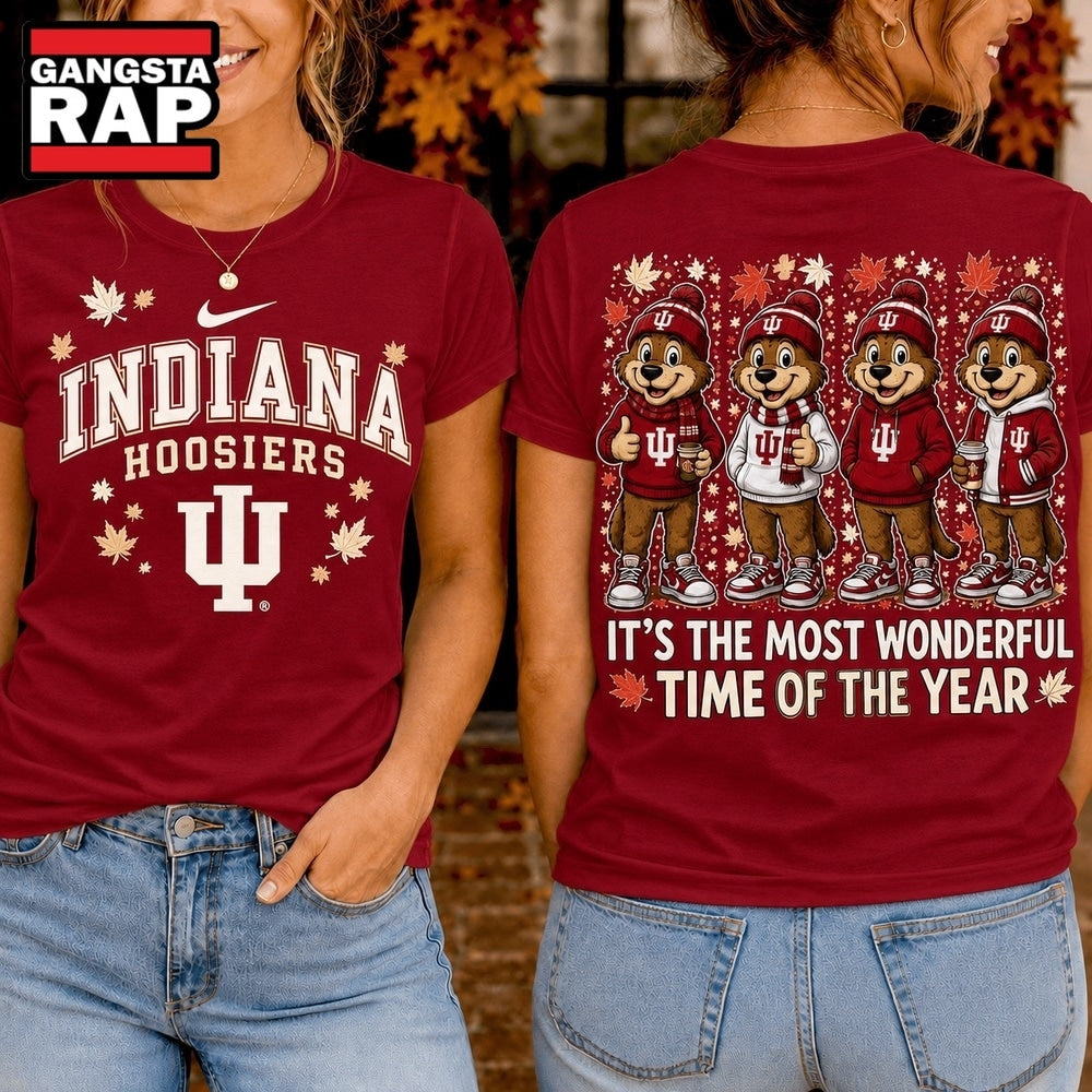Indiana Hoosiers 2026 NCAA Autumn Festive Cheer Hoodie T-Shirt