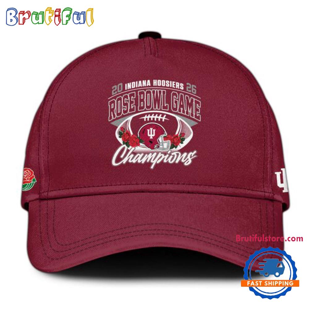 Indiana Hoosiers 2026 Rose Bowl Champions Game Limited Edition Red Cap