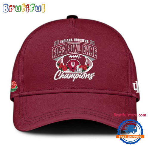 Indiana Hoosiers 2026 Rose Bowl Champions Game Limited Edition Red Cap