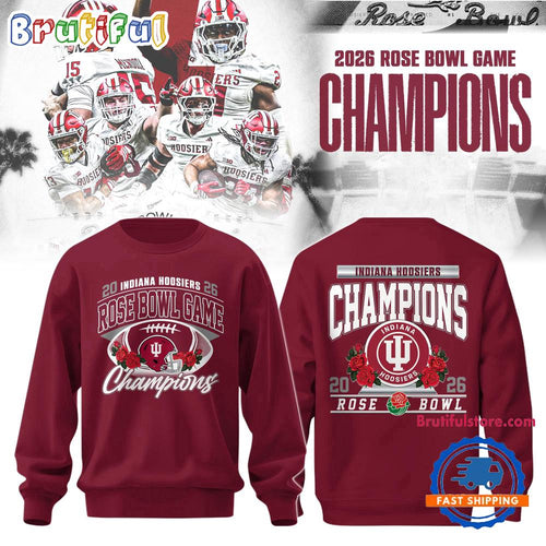 Indiana Hoosiers 2026 Rose Bowl Champions Game Limited Edition Red Hoodie T-Shirt