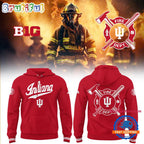 Indiana Hoosiers Baseball x Firefighter Appreciation Night Red Hoodie T-Shirt