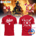 Indiana Hoosiers Baseball x Firefighter Appreciation Night Red Hoodie T-Shirt