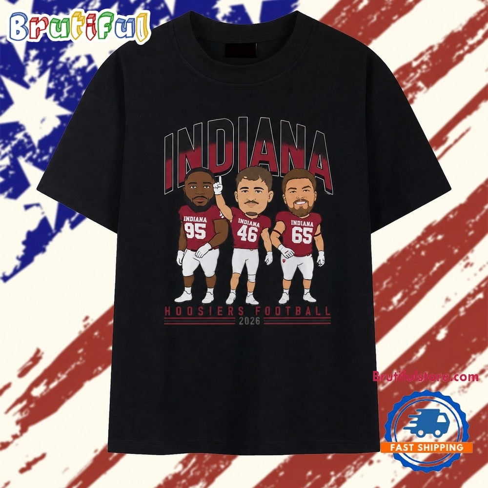 Indiana Hoosiers Football 2026 Caricature Players T Shirt