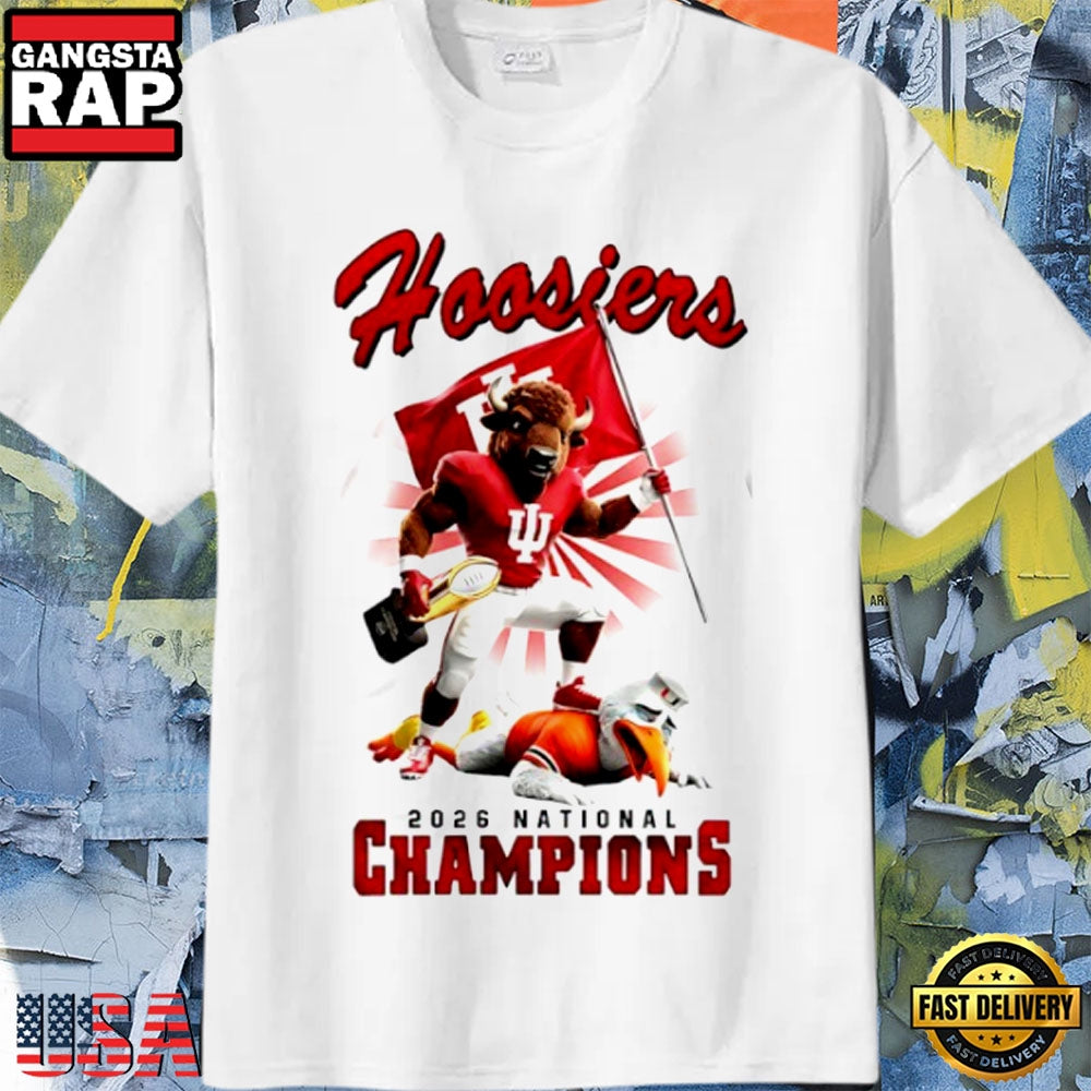 Indiana Hoosiers National Champions 2026 Mascot T-Shirt