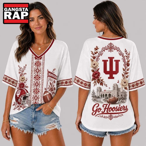 Indiana Hoosiers NCAA Collegiate Pride Collection V Neck T Shirt