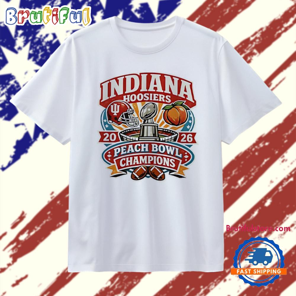 Indiana Hoosiers Peach Bowl Champions 2026 trophy T Shirt