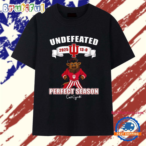 Indiana Hoosiers Rose Bowl Champions Undefeated 2025 13-0 Perfect Season mascot T Shirt