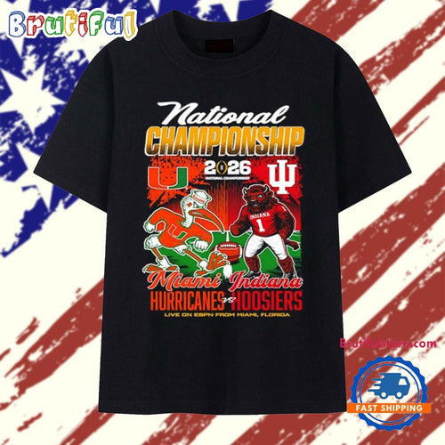 Indiana Hoosiers vs Miami Hurricanes 2026 CFP National Championship Game Head to Head T Shirt