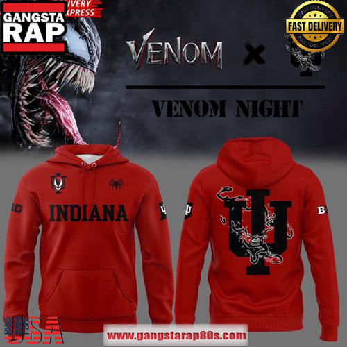 Indiana Hoosiers x Venom Night 2025 Special All Over Print Hoodie