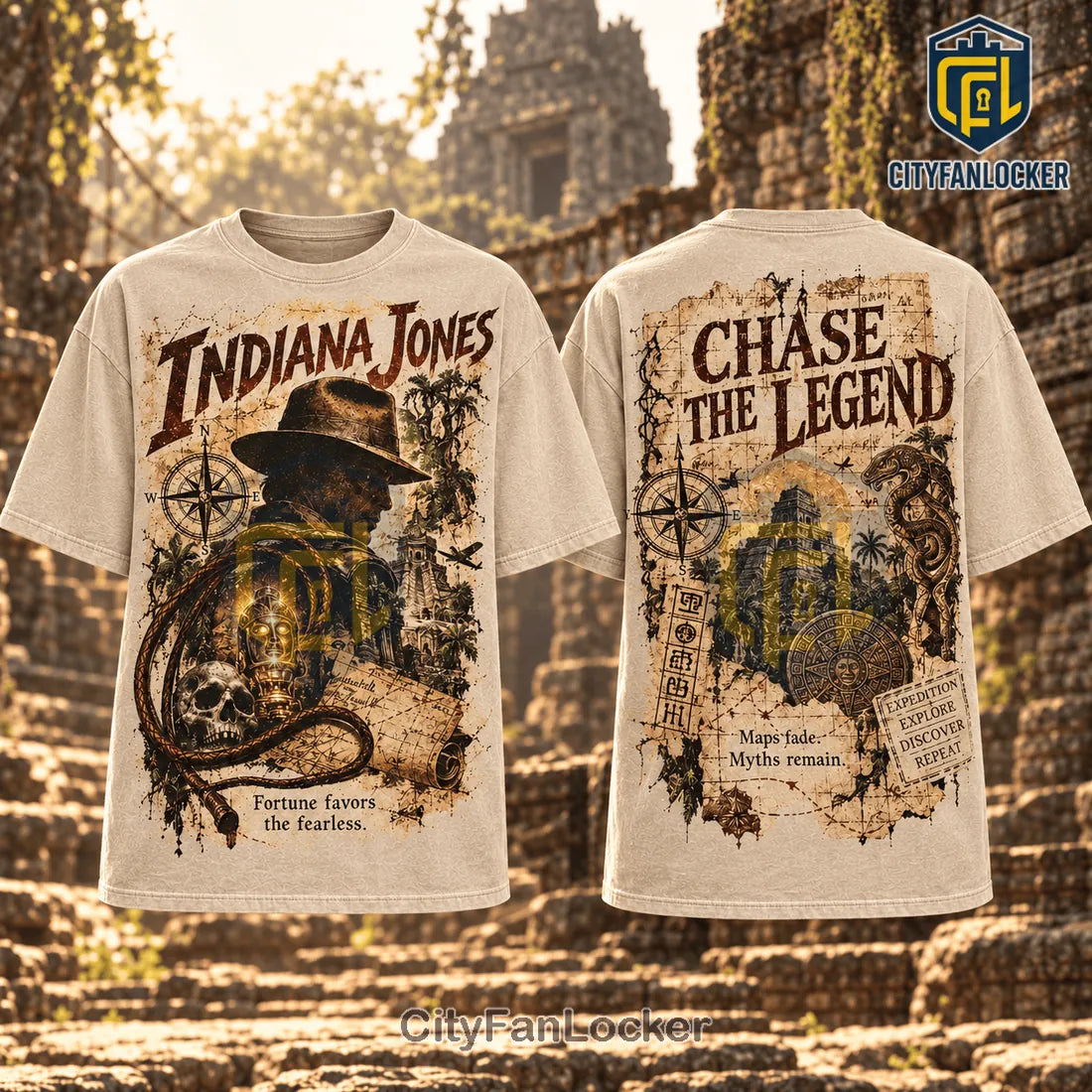Indiana Jones Chase The Legend Beige Shirt