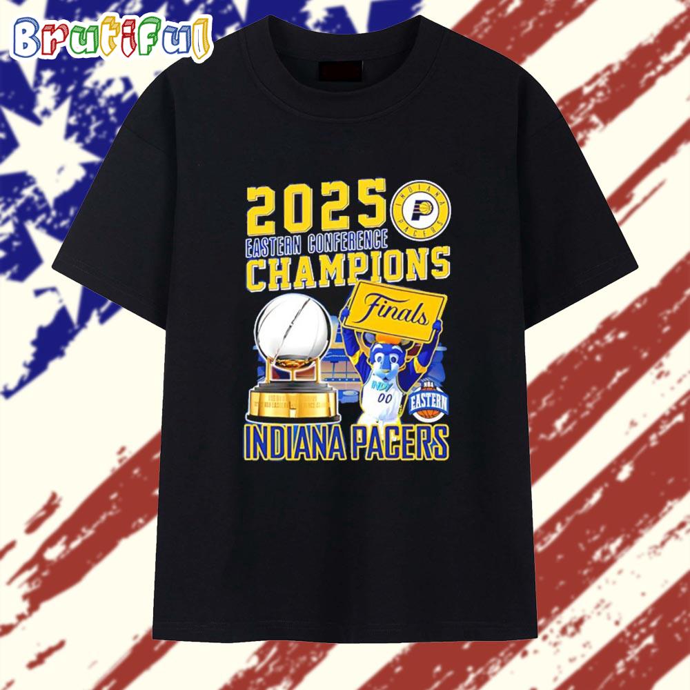 Indiana Pacers 2025 Eastern Conference Champions Finals Mascot T Shirt