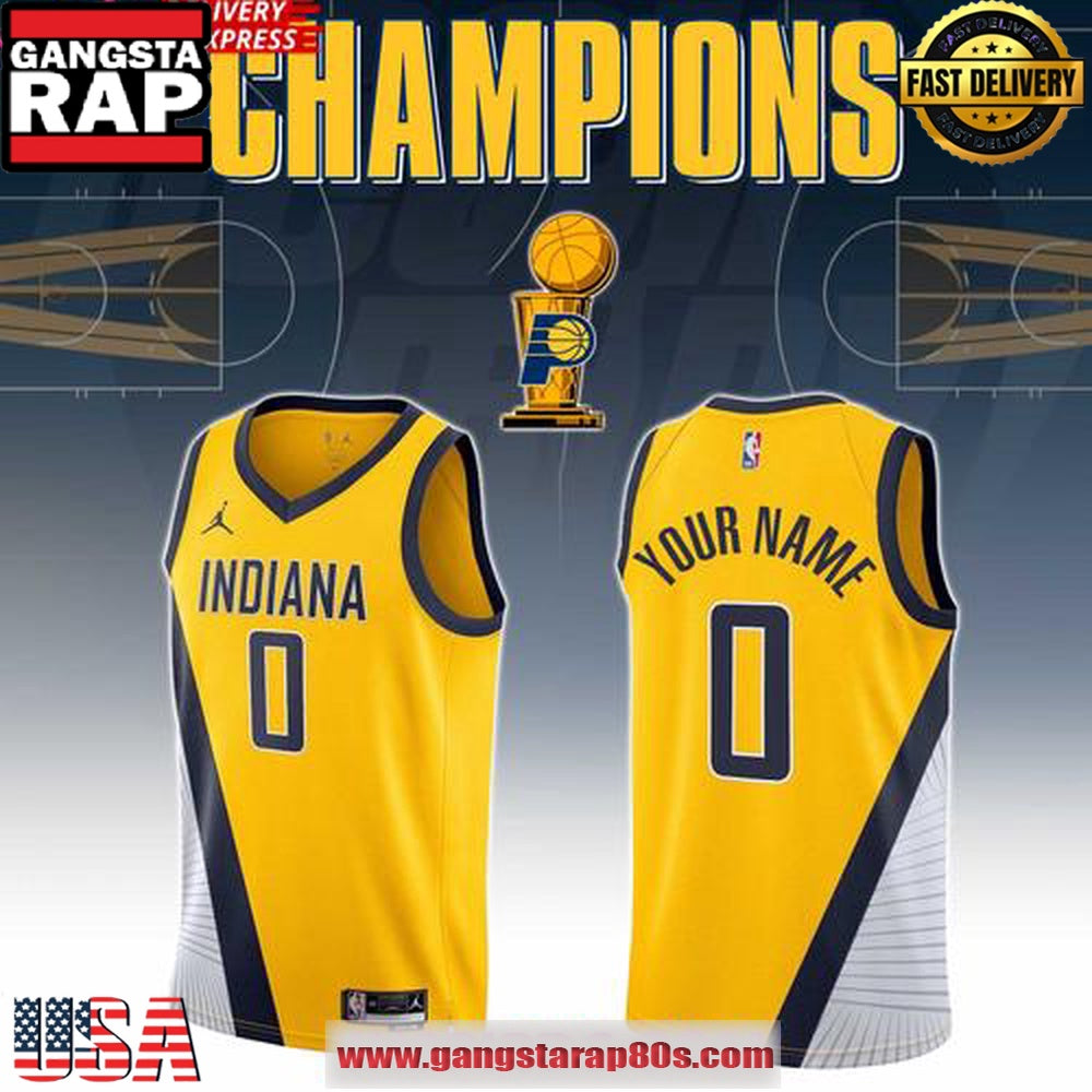 Indiana Pacers 2025 NBA Champions Custom Basketball Jersey