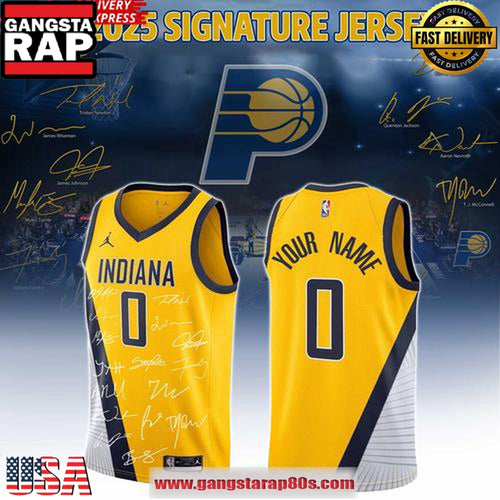 Indiana Pacers 2025 Signature Edition Custom Basketball Jersey