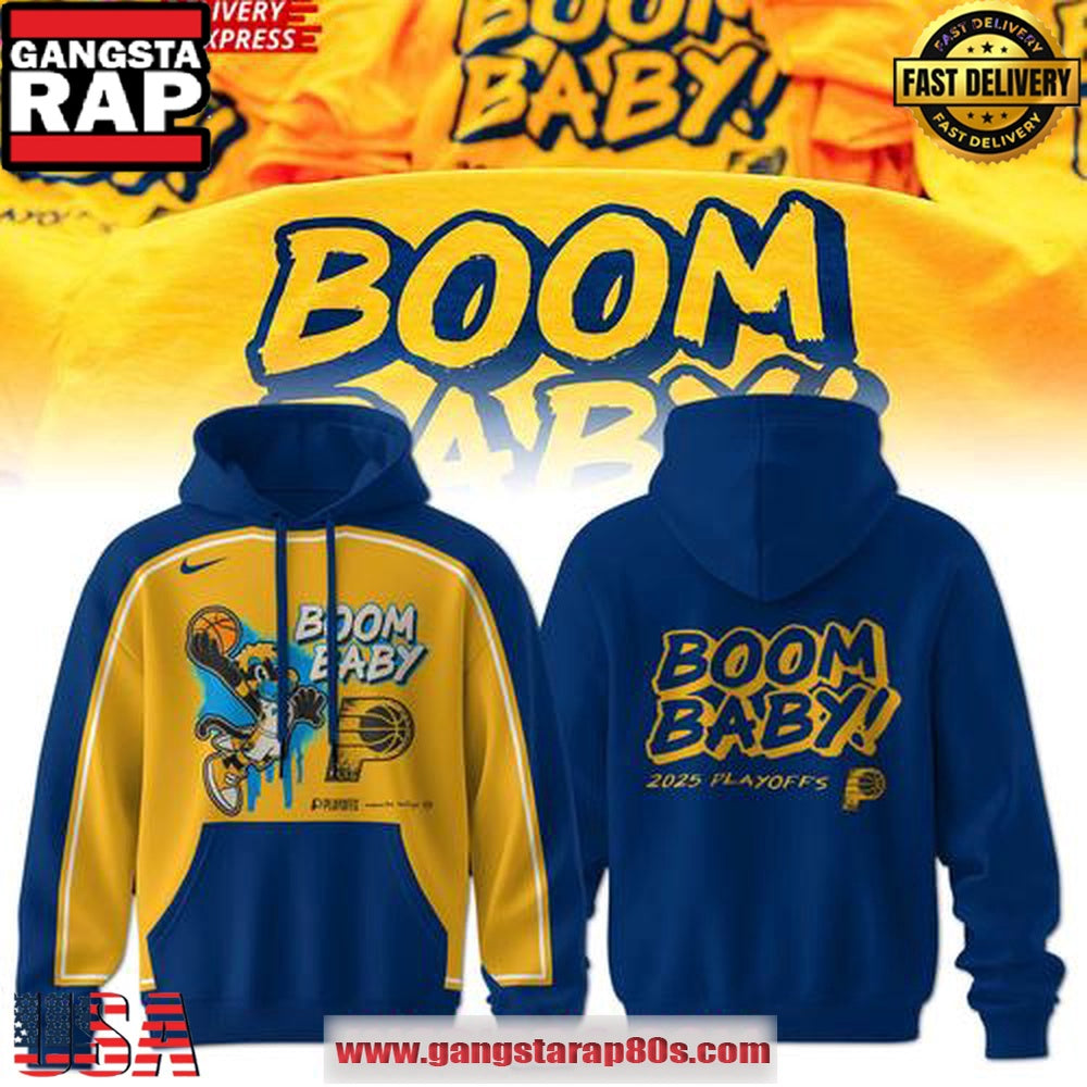 Indiana Pacers Boom Baby 2025 Playoffs Unisex Hoodie