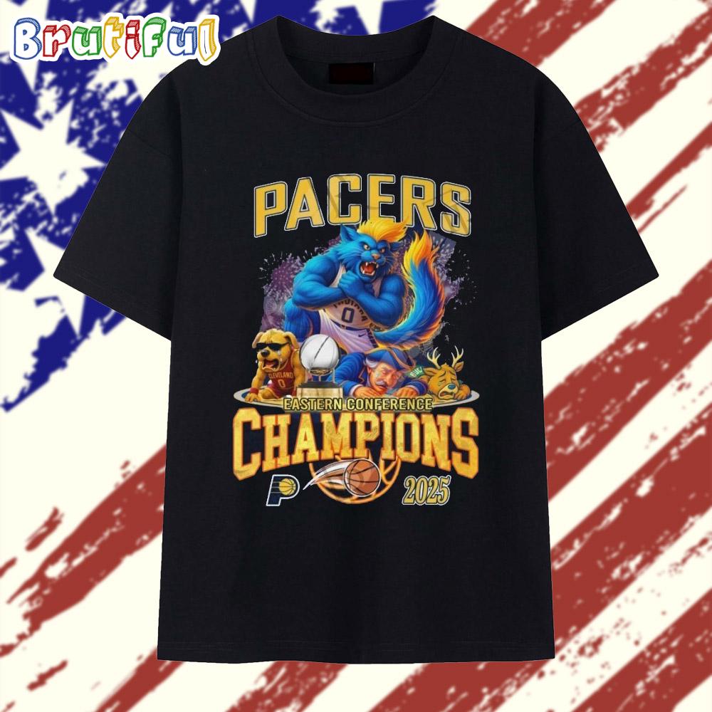 Indiana Pacers Eastern Conference Champions 2025 Mascot T Shirt