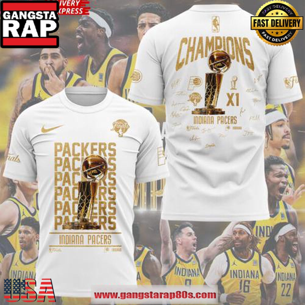 Indiana Pacers NBA Finals Champions 2025 White Edition Unisex T Shirt