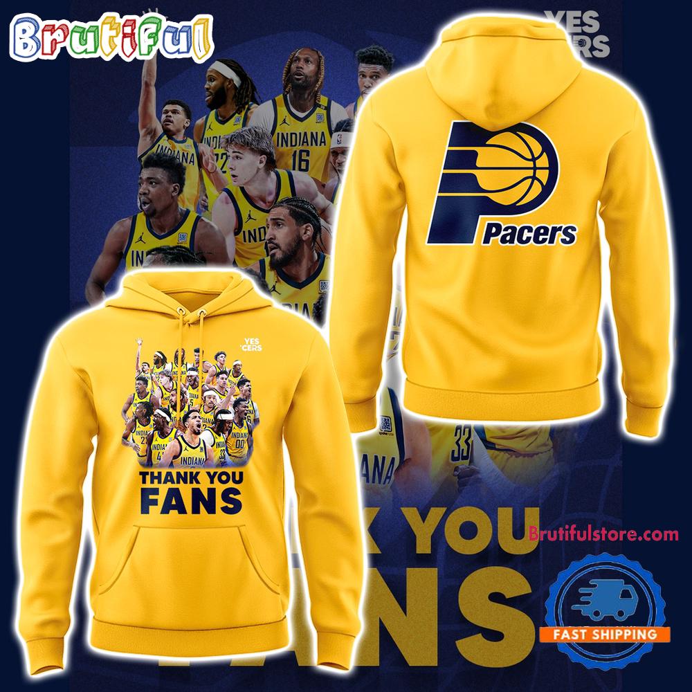 Indiana Pacers Thank You Fans 2025 NBA Final Team Graphic Hoodie T-Shirt