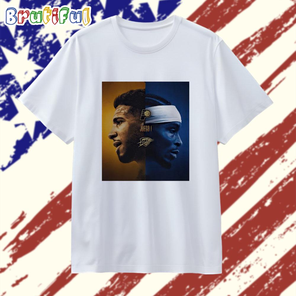 Indiana Pacers vs Oklahoma City Thunder 2025 NBA Finals Face Players T Shirt