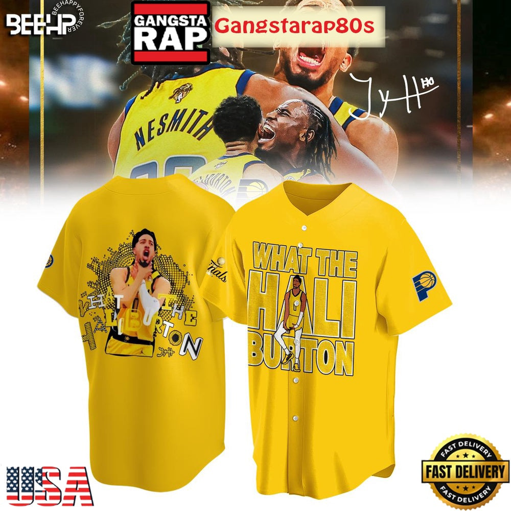Indiana Pacers What The Hali Burton NBA Finals 2025 Baseball Jersey Shirt