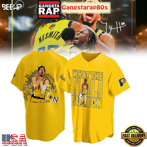 Indiana Pacers What The Hali Burton NBA Finals 2025 Baseball Jersey Shirt