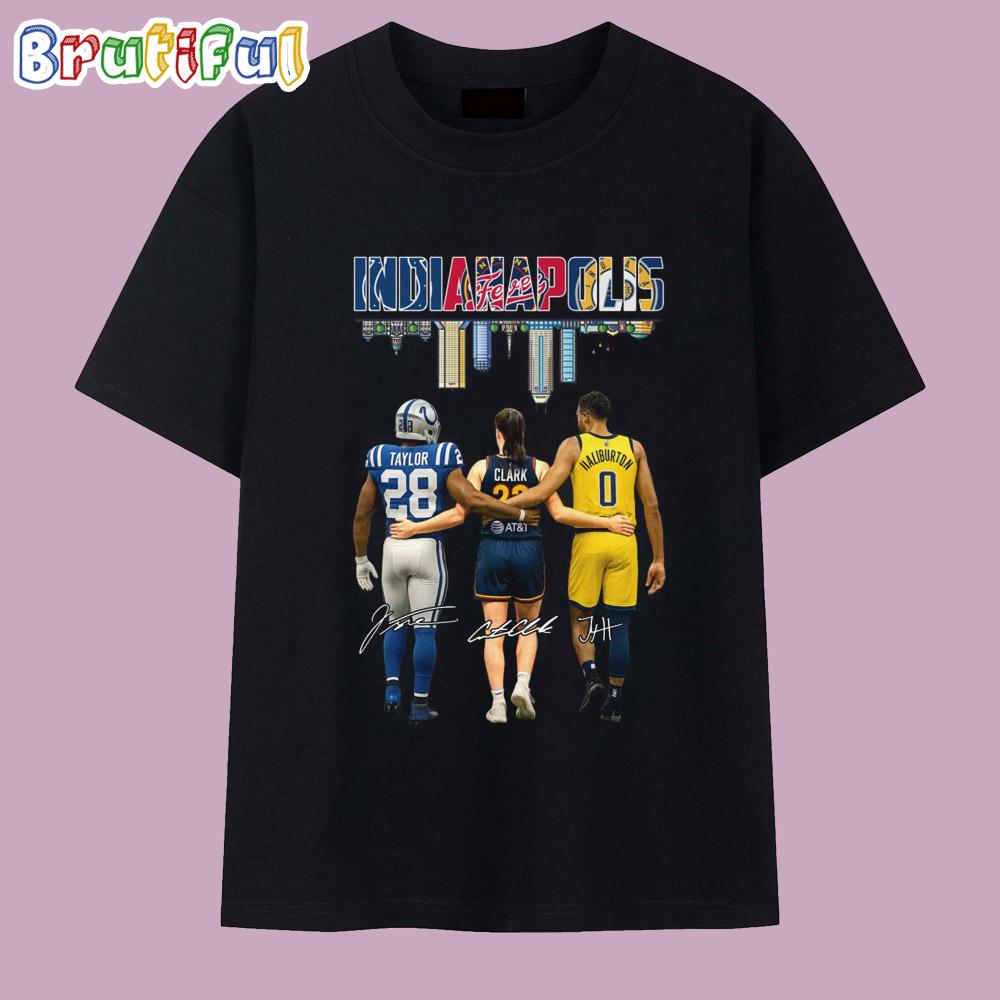 Indianapolis Basketball Team Sporty Graphic Signature 2025 T Shirt