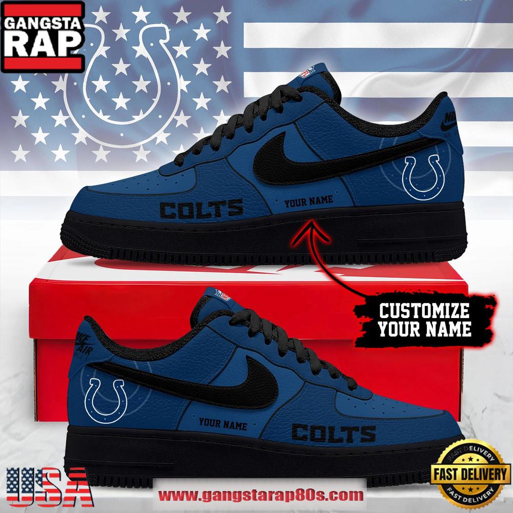Indianapolis Colts New 2026 Version NFL Custom Air Force 1 Running Sneakers Shoes
