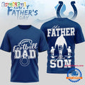 Indianapolis Colts 2026 NFL Happy Father Day New Design 3D T Shirt
