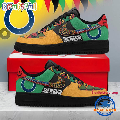 Indianapolis Colts 2026 NFL Juneteenth Air Force 1 Shoes Sneaker