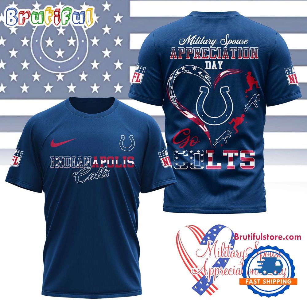Indianapolis Colts 2026 NFL Military Spouse Appreciation Day 3D Shirt