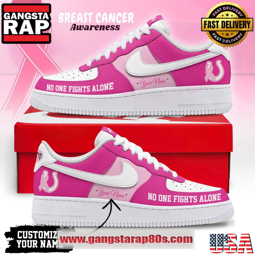 Indianapolis Colts Breast Cancer Awareness October Custom Air Force 1 Running Sneakers Shoes