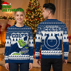 Indianapolis Colts Grinch Football Ugly Christmas Sweater